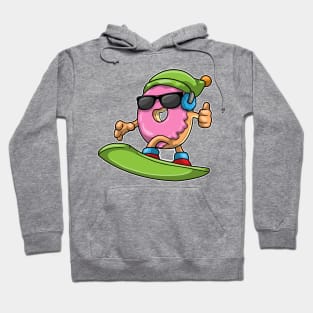 Donut at Snowboarding with a Snowboard & Bobble Hoodie